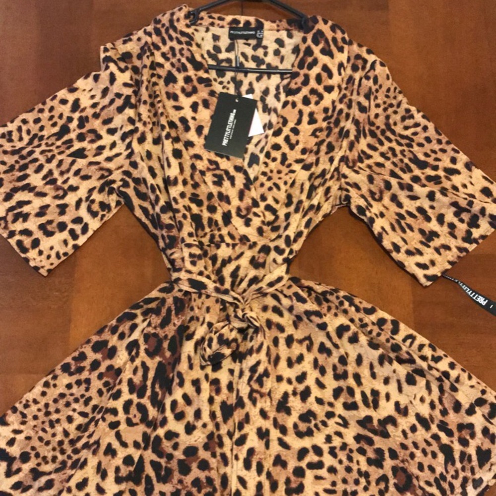 Leopard Tea Dress with belt
